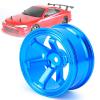 12mm Hex Hubs Metal Wheel Hub Metal Wheel Hub, 4pcs Aluminium Alloy Wheel Hub for Universal 1/10 Flat Running Drift RC Car Model Accessory Wheel Rims RC Wheel Rims Set Rc Drift Wheels(Blue) view 2