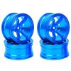 12mm Hex Hubs Metal Wheel Hub Metal Wheel Hub, 4pcs Aluminium Alloy Wheel Hub for Universal 1/10 Flat Running Drift RC Car Model Accessory Wheel Rims RC Wheel Rims Set Rc Drift Wheels(Blue) view 3