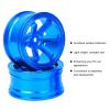 12mm Hex Hubs Metal Wheel Hub Metal Wheel Hub, 4pcs Aluminium Alloy Wheel Hub for Universal 1/10 Flat Running Drift RC Car Model Accessory Wheel Rims RC Wheel Rims Set Rc Drift Wheels(Blue) view 4