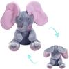 OMGOD Peek a Boo Elephant Stuffed Animals, Infant Newborn Toys, Plush Toy for Baby Girls Hide-and-Seek Game Singing Interactive Musical Toy, Great Gift for 6 Month 1+ Year Girls Moving Ears Bear Doll view 1