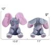 OMGOD Peek a Boo Elephant Stuffed Animals, Infant Newborn Toys, Plush Toy for Baby Girls Hide-and-Seek Game Singing Interactive Musical Toy, Great Gift for 6 Month 1+ Year Girls Moving Ears Bear Doll view 2