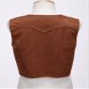 Aislor Boy's Cowboy Cowgirl Western Vest Open Front Fringed Waistcoat Top Jacket for Halloween Carnival Cosplay Brown 12 Years view 4