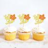 24Pcs Autumn Wedding Cupcake Toppers Fall in Love Cupcake Picks view 2