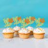 24Pcs Autumn Wedding Cupcake Toppers Fall in Love Cupcake Picks view 3