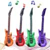 Inflatable Guitar Toys for KidsLarge Inflatable Blow Up Air Guitar Toy Fancy Dress Party for Birthday Party Decor (C - Orange) view 3