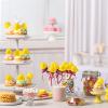 100 Pieces Miniature Construction Hat Mini Construction Toy Doll Hats Plastic Yellow Miniature Bottle Topper Hats for Party view 4