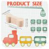 Hanaive 20 Pcs Wooden Dog Bone Track Connector Pack Accessories Wooden Train Track Adapter Connector Pieces Toy Train Set for Teens to Make Wood Railway view 2