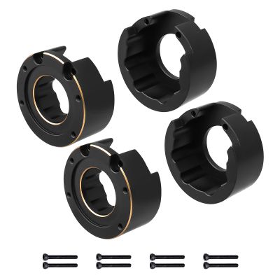 Hobbypark Front and Rear Heavy Brass Outer Portal Covers Weights for TRX4 Upgrades fit TRX-6 Crawler, 73.5g/Each (4-Pack)