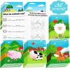 Sinmoe 36 Pcs Farm Animals Mini Activity Books for Kids DIY Game Books Set with Cow Pig Chicken Duck Sheep Pattern Coloring Book Party Favors Goodie Bags Stuffers Classroom Back to School Daycare Gift view 1