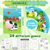 Sinmoe 36 Pcs Farm Animals Mini Activity Books for Kids DIY Game Books Set with Cow Pig Chicken Duck Sheep Pattern Coloring Book Party Favors Goodie Bags Stuffers Classroom Back to School Daycare Gift view 2