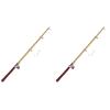 Zerodeko 2PCS Miniature Fishing Poles for Crafts, Dollhouse Fishing Pole Rod, Mini Fishing Pole Model for Mini House Decoration view 1