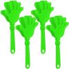 4 Pieces Jumbo Hand Clappers 11 Inch Noise Makers Party Favors Giant Large Hand Clappers Noise Makers for Sporting Events Cheers Ball Dance Basketball Football Noisemakers (Green) view 1