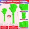 4 Pieces Jumbo Hand Clappers 11 Inch Noise Makers Party Favors Giant Large Hand Clappers Noise Makers for Sporting Events Cheers Ball Dance Basketball Football Noisemakers (Green) view 2