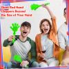 4 Pieces Jumbo Hand Clappers 11 Inch Noise Makers Party Favors Giant Large Hand Clappers Noise Makers for Sporting Events Cheers Ball Dance Basketball Football Noisemakers (Green) view 4