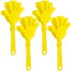 4 Pieces Jumbo Hand Clappers 11 Inch Noise Makers Party Favors Giant Large Hand Clappers Noise Makers for Sporting Events Cheers Ball Dance Basketball Football Noisemakers (Yellow) view 1