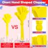 4 Pieces Jumbo Hand Clappers 11 Inch Noise Makers Party Favors Giant Large Hand Clappers Noise Makers for Sporting Events Cheers Ball Dance Basketball Football Noisemakers (Yellow) view 2