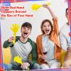 4 Pieces Jumbo Hand Clappers 11 Inch Noise Makers Party Favors Giant Large Hand Clappers Noise Makers for Sporting Events Cheers Ball Dance Basketball Football Noisemakers (Yellow) view 4