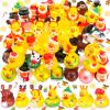 Hanaive 50 Pcs Christmas Ducks for Stocking Stuffers Mini Xmas Rubber Ducks Bath Toys for Kids Toddlers Christmas Goodie Bag Stuffers Xmas Party Favor Gifts (Retro) view 1