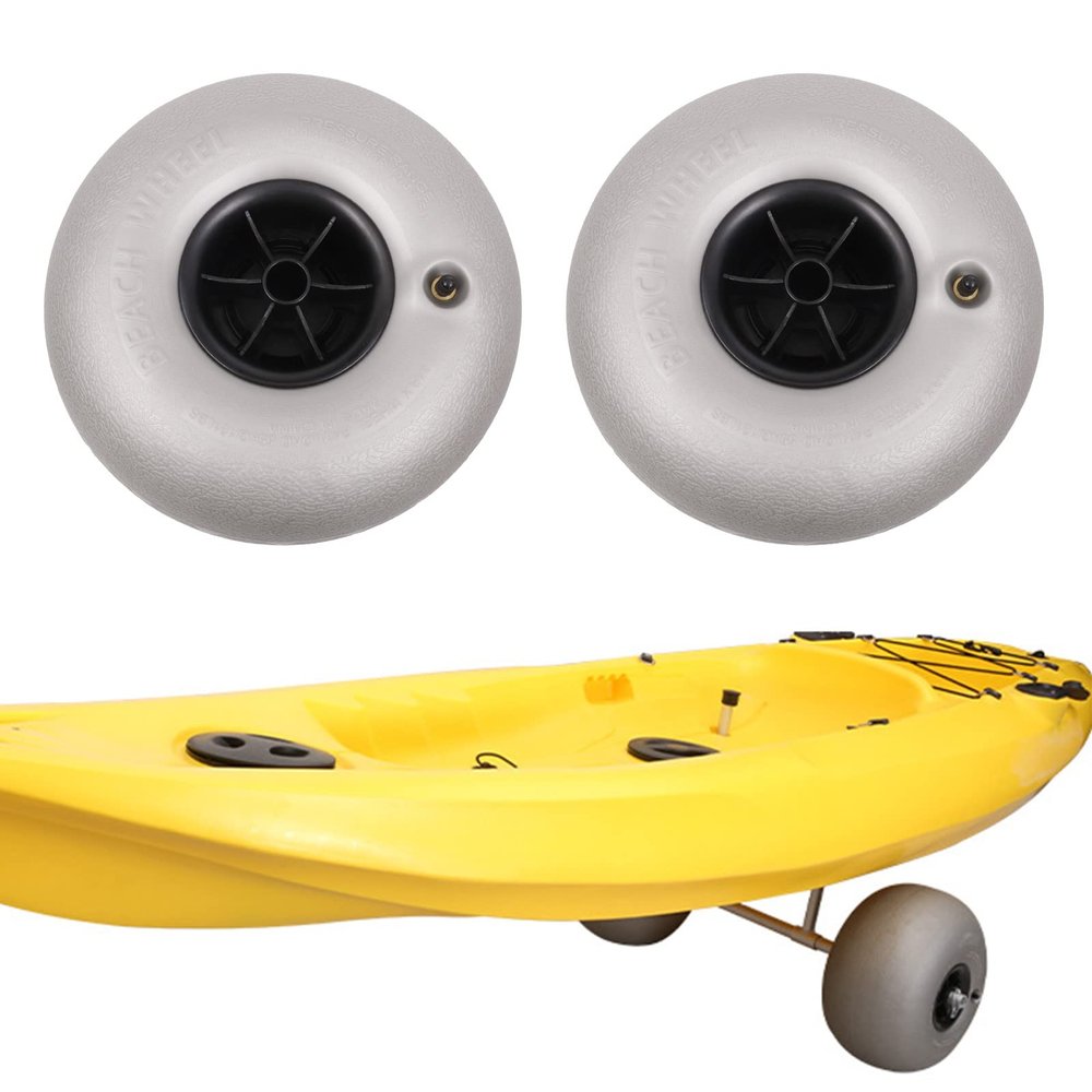 CNCEST Beach Replacement Balloon Wheels Tires 2-Pack,Beach Sand Tires,Cart Tires for Kayak Dolly Canoe Boat Buggy Carrie (2pcs 10")
