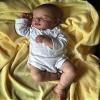 KOKOMANDY Realistic Newborn Baby Boy Dolls 20Inch 50cm Sleeping Doll Soft Silicone Cute Premature Reborn Girl (Boy) with Eyes Closed That Looking Real Toy Gifts Rbg White - Boy view 1