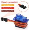 Beffkkip RC Servo 5Pcs SG90 9g Micro Servos for RC Robot Helicopter Airplane Controls Car Boat Mini Servo view 3