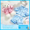 Civaner 2 Pack Blue and Pink Bear Clothes Outfit, Fit Most 12-16 Inch Bears Stuffed Animal Pajamas Plushie Clothes for Stuffed Animals, Pre-Kindergarten Toys(Solid Style) view 3