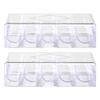 CUNHUY 2PACK Clear Acrylic Poker Chip Rack with Cover/Casino Chip Tray with Lid, Holds 100 Chips Each view 1