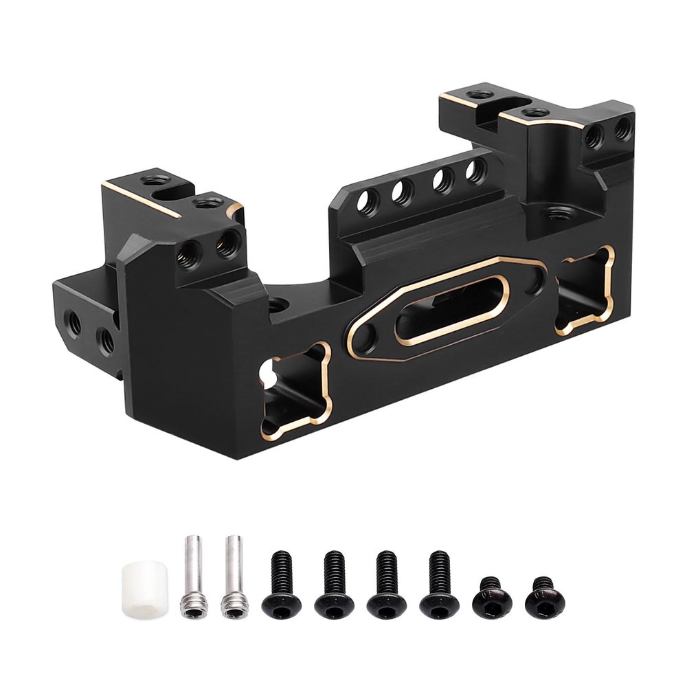 Hobbypark 116.5g Heavy Brass Front Bumper Mount Servo Mounts Bracket Stand Weights Compatible with TRX4 Defender Bronco Sport Blazer Crawler