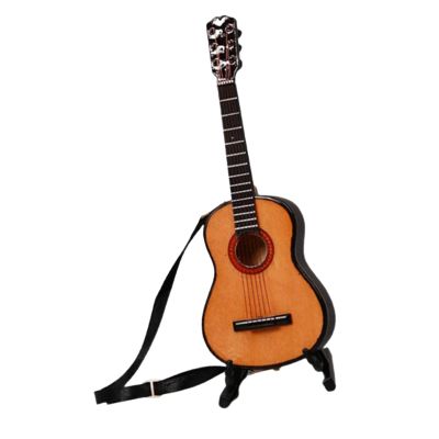 B Baosity Wooden Electric Guitar in 1/6 Scale with Miniature Toys
