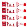 Mini Firefighter Pretend Play Set with 4 Toy Fire Extinguishers and Ladder view 1