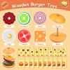 Montessori Toys for 2, 3 Year Old, Wooden Burger Sandwich Stacking Toys for Toddler Educational Toys Fine Motor Skills Foods Preschool Learning Blocks Gifts Boys Girls view 4