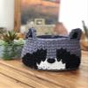Adorable Crocheted Raccoon Storage Basket Baby Nursery Decor | Woodland Nursery view 1