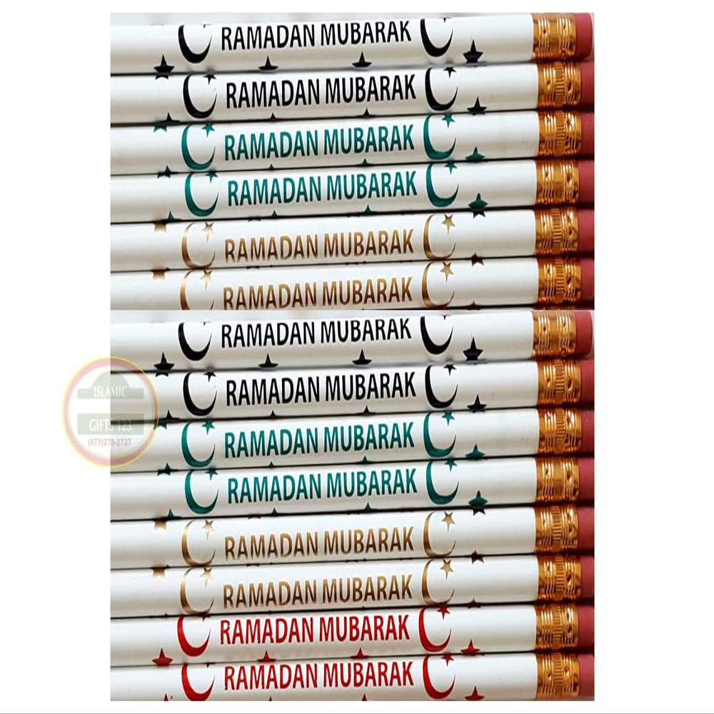 Islamic Gifts 123 Ramadan Pencils[ 24 Pack] Ramadan Kids Favors Ramadan Mubarak Ramadan Toy Ramadan Decoration Eid Gift Muslim Kids Gifts