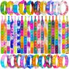 120Pcs Pop Bracelet Bubble Fidget Toys, Hand Finger Press Multicolor Silicone Wristband Toy for Classroom Prizes, Stress Reliever Fidget Bulk for Kids and Adults view 1