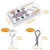 HobbyPark 150 Pieces Universal Bent RC Body Clips Car Clips Silver & Black R Clips for All 1/10 1/12 Scale Redcat HPI Tamiya HSP Exceed RC Car Parts Truck Buggy Shell Replacement view 2