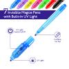 DazSpirit 20 Pack Invisible Ink Pens with UV Light, Non Candy Valentines Day Classroom Gifts Bulk, Valentine Classroom Exchange Party Favors for Kids, Treasure Box Prizes, Secret Message Pens view 2