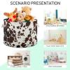 Kigai Cow Print Round Storage Basket with Cotton Rope,Large Collapsible Laundry Basket Blanket Toy Clothes Storage Bin for Bedroom Bathroom Nursery view 4