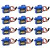Beffkkip RC Servo 12Pcs SG90 9g Micro Servos for RC Robot Helicopter Airplane Controls Car Boat Mini Servo view 1