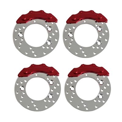 Brass Counter Weight Black Coating TRX4 Portal Axle Housing for 1/10 RC Crawler TRX6 TRX-4 Bronco Defender Upgrade (4pcs Brake Disc/Rotor Caliper)