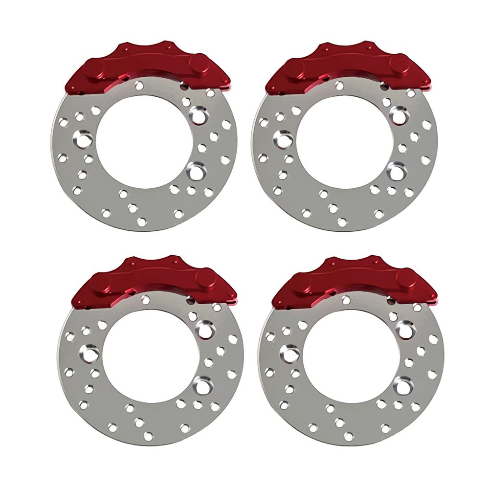 Brass Counter Weight Black Coating TRX4 Portal Axle Housing for 1/10 RC Crawler TRX6 TRX-4 Bronco Defender Upgrade (4pcs Brake Disc/Rotor Caliper)