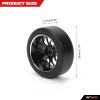 RCAWD 29MM Enlarged Metal Drift Tire with Hub 4Pcs for 1/28 Wltoys K969 Series Upgrades Part Black view 4