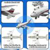 Crelloci Airplane Toys, Bump and Go Action, Pull Back Die Cast Model Plane with Lights & Sounds, 3D Anatomy View, Aircraft Vehicles Gift for Kids Toddler Boys Ages 3+(White) view 3