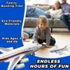 Crelloci Airplane Toys, Bump and Go Action, Pull Back Die Cast Model Plane with Lights & Sounds, 3D Anatomy View, Aircraft Vehicles Gift for Kids Toddler Boys Ages 3+(White) view 4