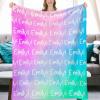 Personalized Baby Blankets for Boys Girls with Name, Custom Kids Blanket for Women Men, Monogrammed Baby Throw Blanket Gift for Birthday Christmas, Customized Baby Gifts for Newborn Toddler 40"x50 view 3