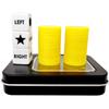 Ahoper Left Right Center Dice Game Prime Set with 3 Dices + 40 Chips .Left on The Product Means Pass 1 chip to The Left, Right on The Product Means Pass 1 chip to The Right.(Yellow) view 1