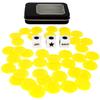 Ahoper Left Right Center Dice Game Prime Set with 3 Dices + 40 Chips .Left on The Product Means Pass 1 chip to The Left, Right on The Product Means Pass 1 chip to The Right.(Yellow) view 3