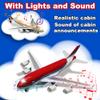Crelloci Airplane Toys, Bump and Go Action, Pull Back Die Cast Model Plane with Lights & Sounds, 3D Anatomy View, Aircraft Vehicles Gift for Kids Toddler Boys Ages 3+(Red) view 2