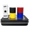Ahoper Left Right Center Dice Game Prime Set with 3 Dices + 40 Chips."LEFT" on the product means pass 1 chip to the left, "RIGHT" on the product means pass 1 chip to the right.(4 Mixed Colors) view 1