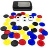 Ahoper Left Right Center Dice Game Prime Set with 3 Dices + 40 Chips."LEFT" on the product means pass 1 chip to the left, "RIGHT" on the product means pass 1 chip to the right.(4 Mixed Colors) view 3