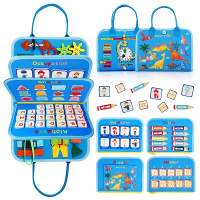 Toddler Busy Board for 1 Years Old, Montessori Toys Sensory Busy Book for Toddlers 1-3 Educational Activity Motor Skills, Kids Birthday Easter Valentines Gift for 2-4 Boy Airplane Car Travel Essential